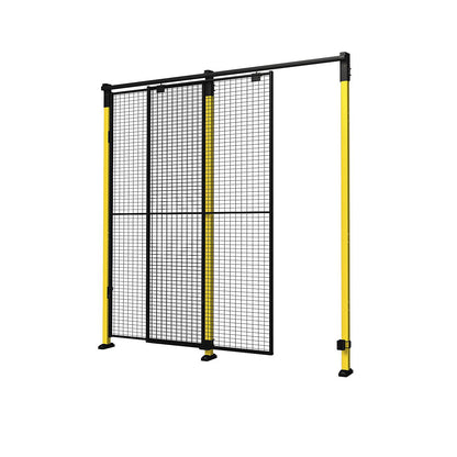 X-Guard door add-on kit (without door wall element, supports and locking mechanism), single door as sliding door, HxW 2500 x max. 2200 mm.