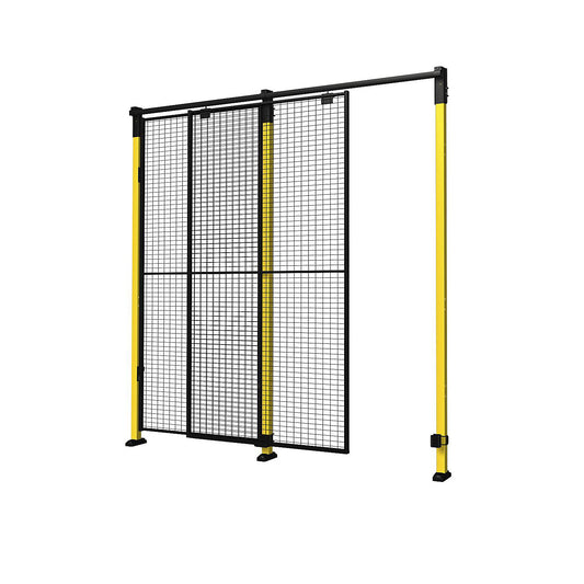 X-Guard door add-on kit (without door wall element, supports and locking mechanism), single door as sliding door, HxW 2500 x max. 2200 mm.