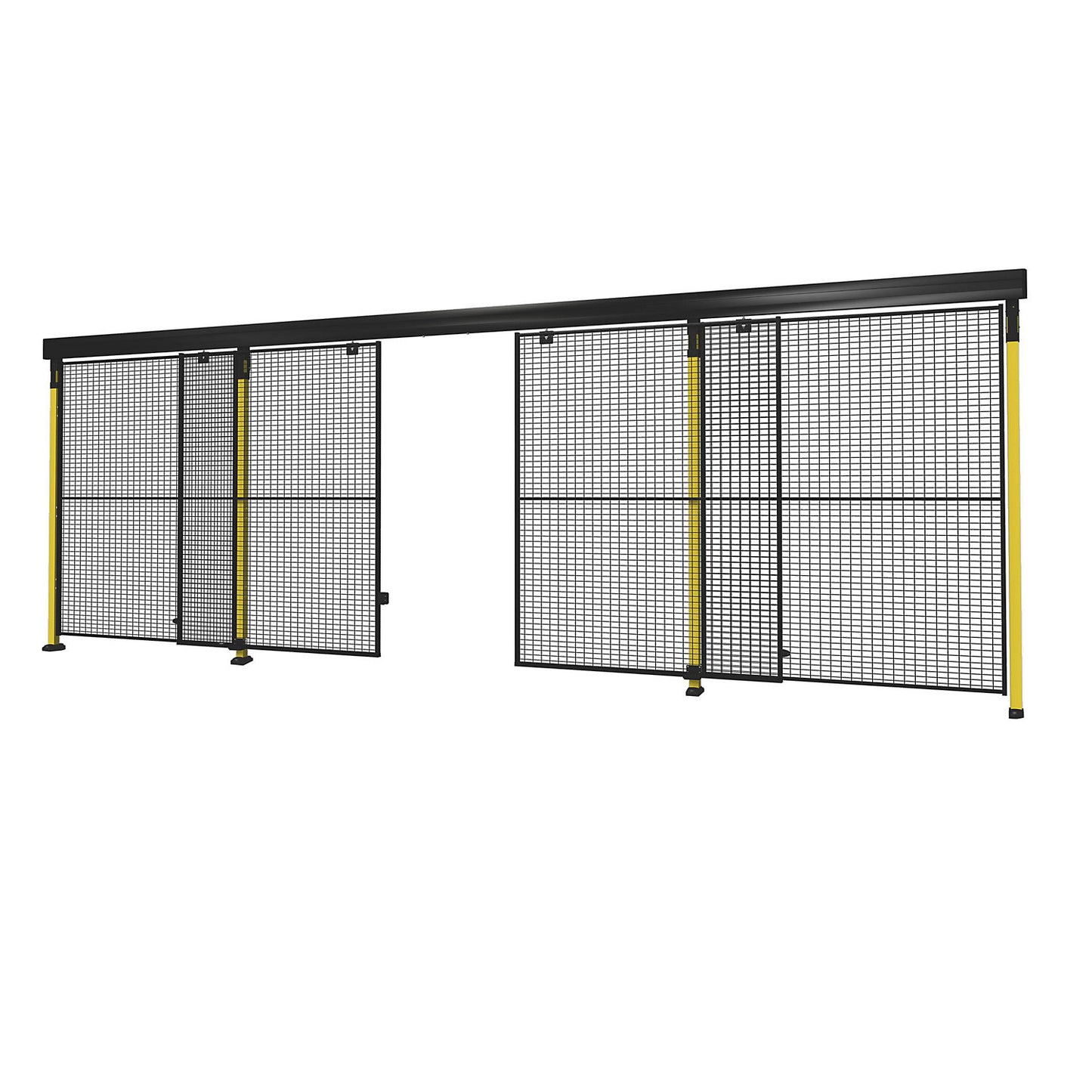 X-Guard door add-on kit (without door wall element, supports and locking mechanism), double door as sliding door, HxW 2500 x max. 5900 mm.