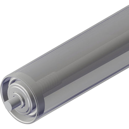 Steel conveyor roller, roller Ø 50 mm, sprung axle, length 200 mm.