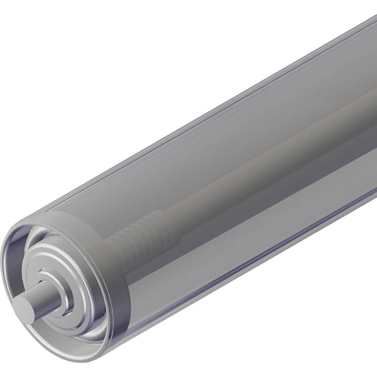 Steel conveyor roller, roller Ø 50 mm, sprung axle, length 200 mm.
