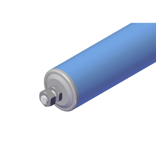 Plastic conveyor roller, roller Ø 50 mm, threaded axle M 10 x 20, length 500 mm.