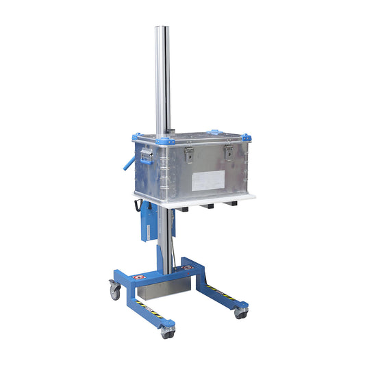 Mini lifter, max. load 65 kg, steel, height 1932 mm.