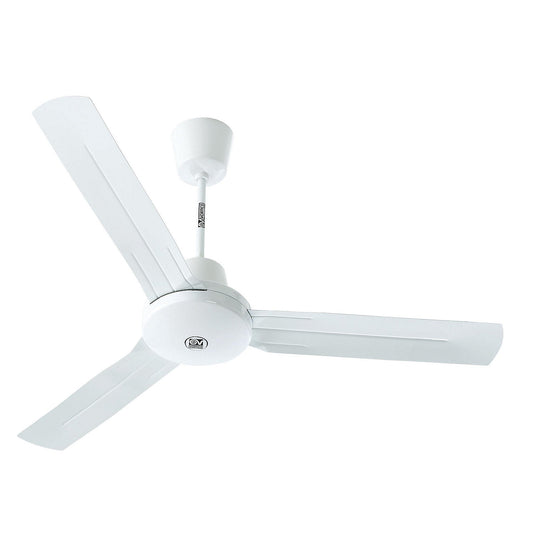 I plus ceiling fan, rotor blade Ø 1420 mm, painted light grey.
