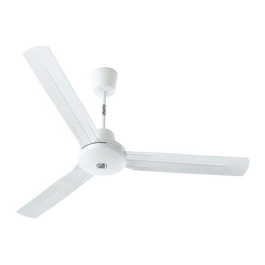 I plus ceiling fan, rotor blade Ø 1600 mm, painted light grey.