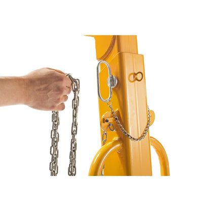 Crane fork, effective height adjustable from 1300 - 2000 mm, max. load 1500 kg.