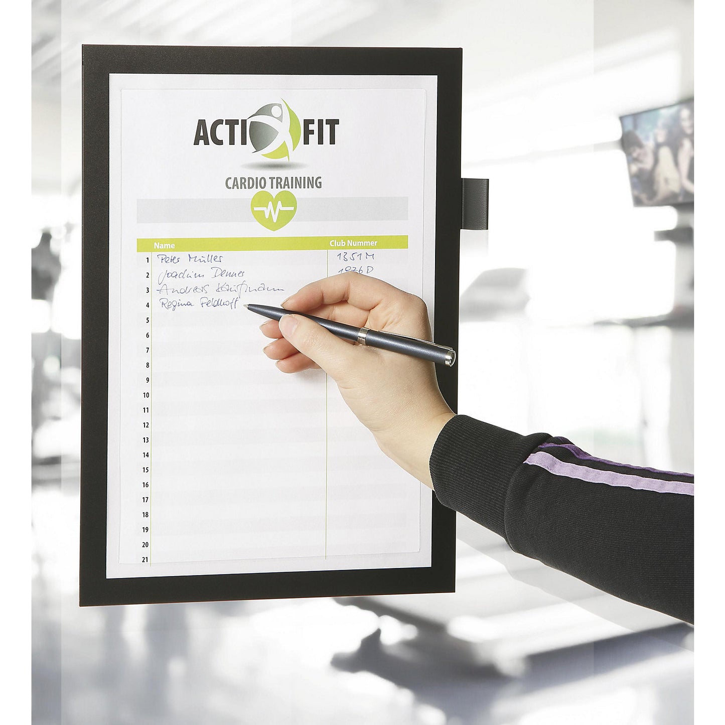 DURAFRAME® NOTE A4 information frame, for labelling directly, self adhesive, pack of 5, black.