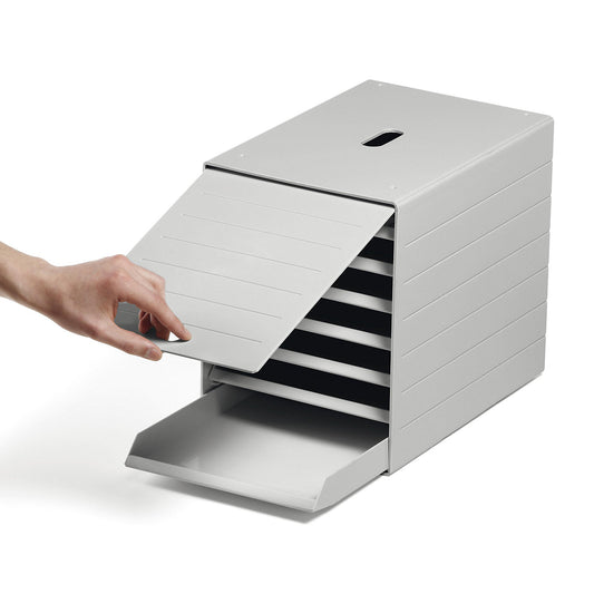 Drawer box, HxWxD 322 x 250 x 365 mm, grey.