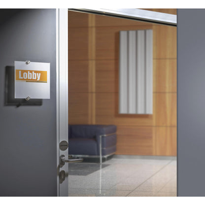 CRYSTAL SIGN door sign, made of acrylic glass panels, pack of 5, HxW 210 x 210 mm.