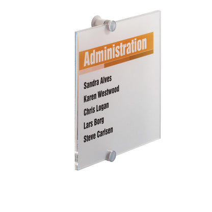CRYSTAL SIGN door sign, made of acrylic glass panels, pack of 5, HxW 210 x 210 mm.
