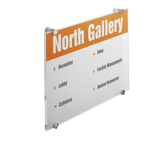 CRYSTAL SIGN door sign, made of acrylic glass panels, for A3, HxW 420 x 297 mm.
