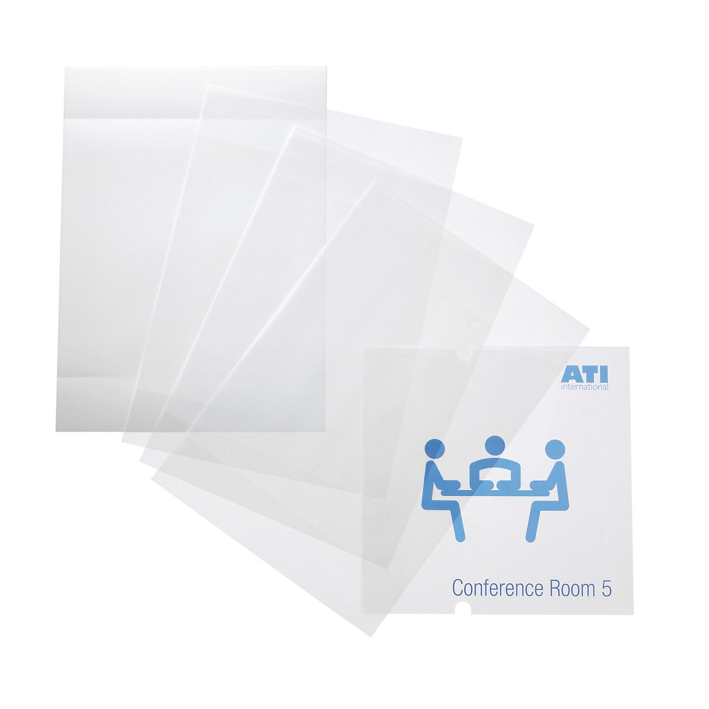 Replacement films for CRYSTAL SIGN, pack of 30, HxW 210 x 210 mm.