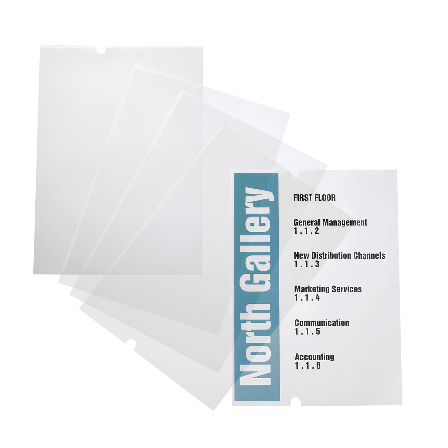 Replacement films for CRYSTAL SIGN, for A3 floor stands, pack of 20, HxW 420 x 297 mm.