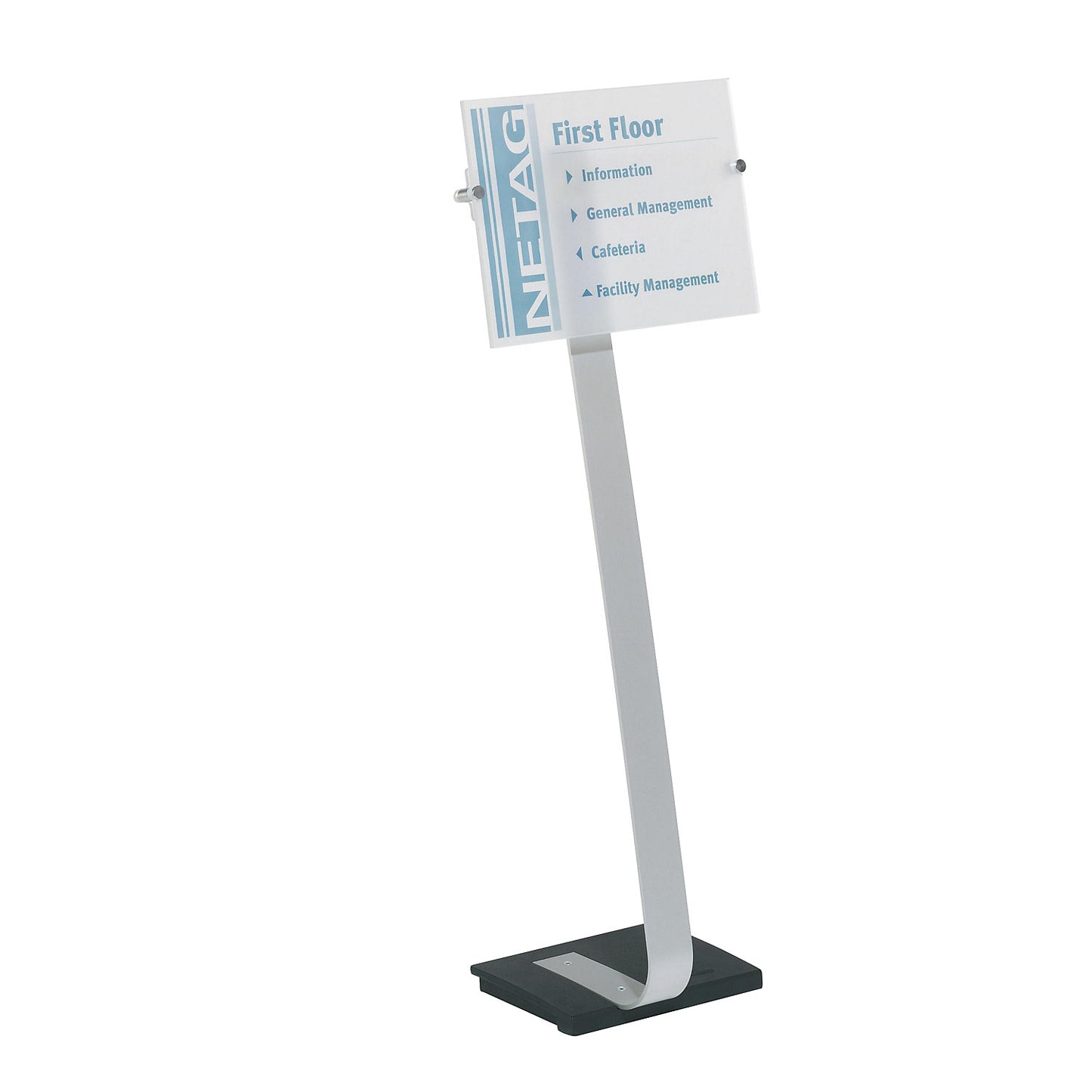 CRYSTAL SIGN floor stand, for A3 format, aluminium.