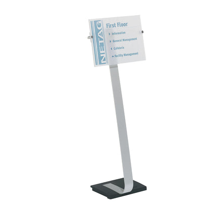 CRYSTAL SIGN floor stand, for A3 format, aluminium.