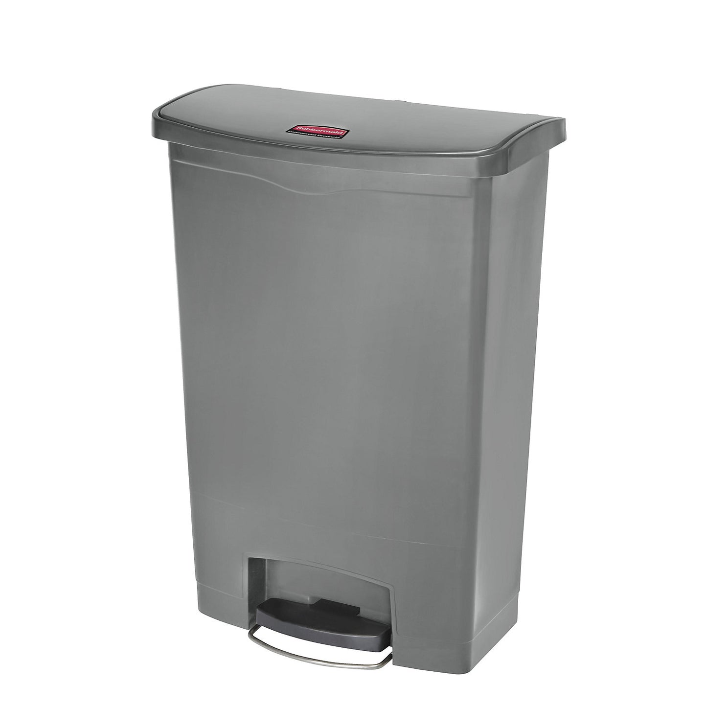 SLIM JIM® foot pedal bin, made of polyethylene, 90 l, grey, mobile.