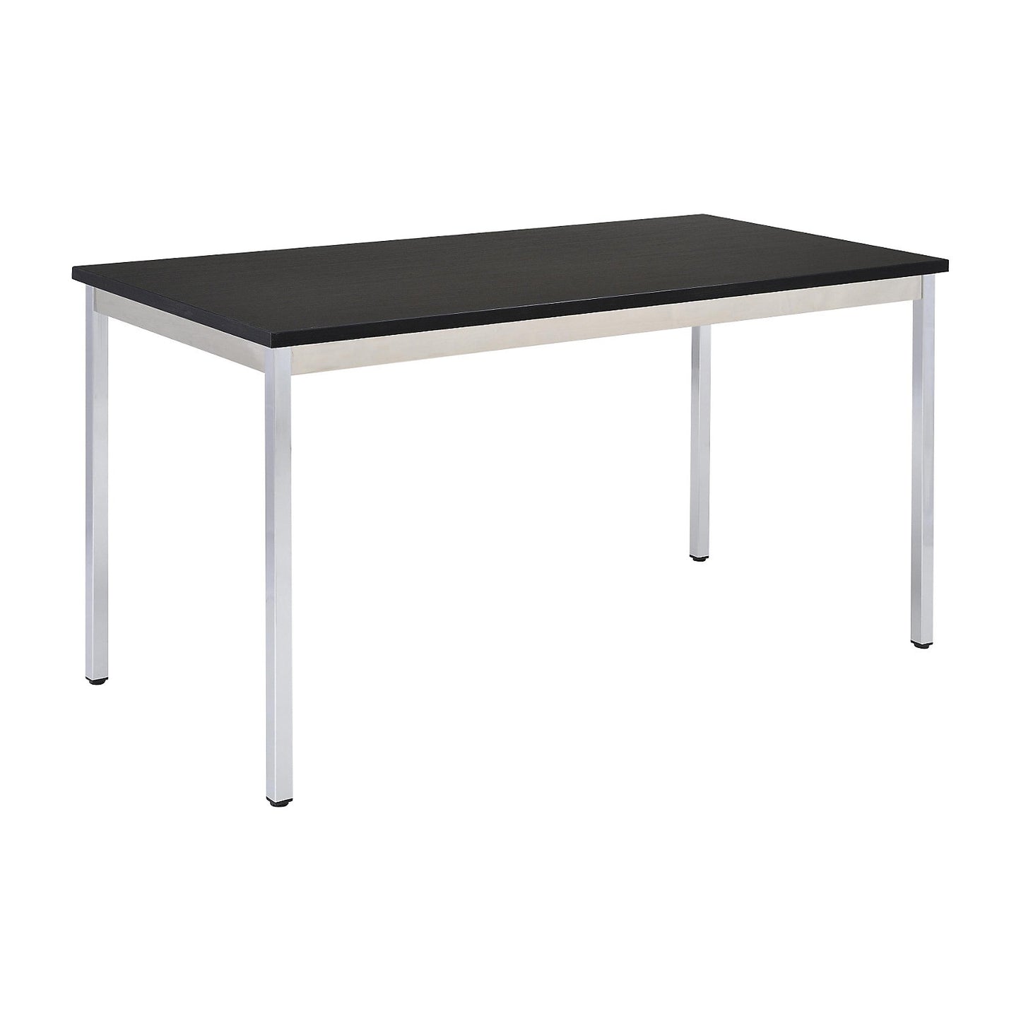 Multipurpose table, rectangular, HxWxD 740 x 700 x 600 mm, black top, chrome plated frame.