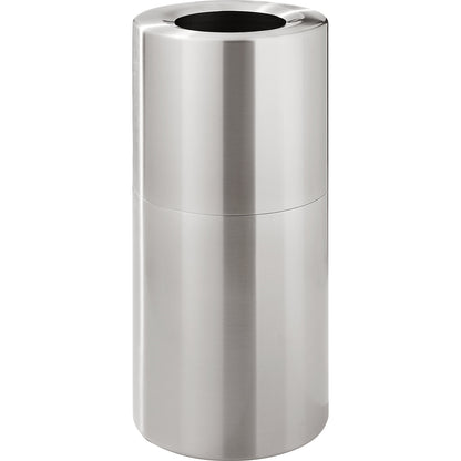 Designer waste collector, aluminium, capacity 70 l, HxØ 775 x 380 mm, without inner containers.