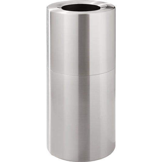 Designer waste collector, aluminium, capacity 70 l, HxØ 775 x 380 mm, without inner containers.