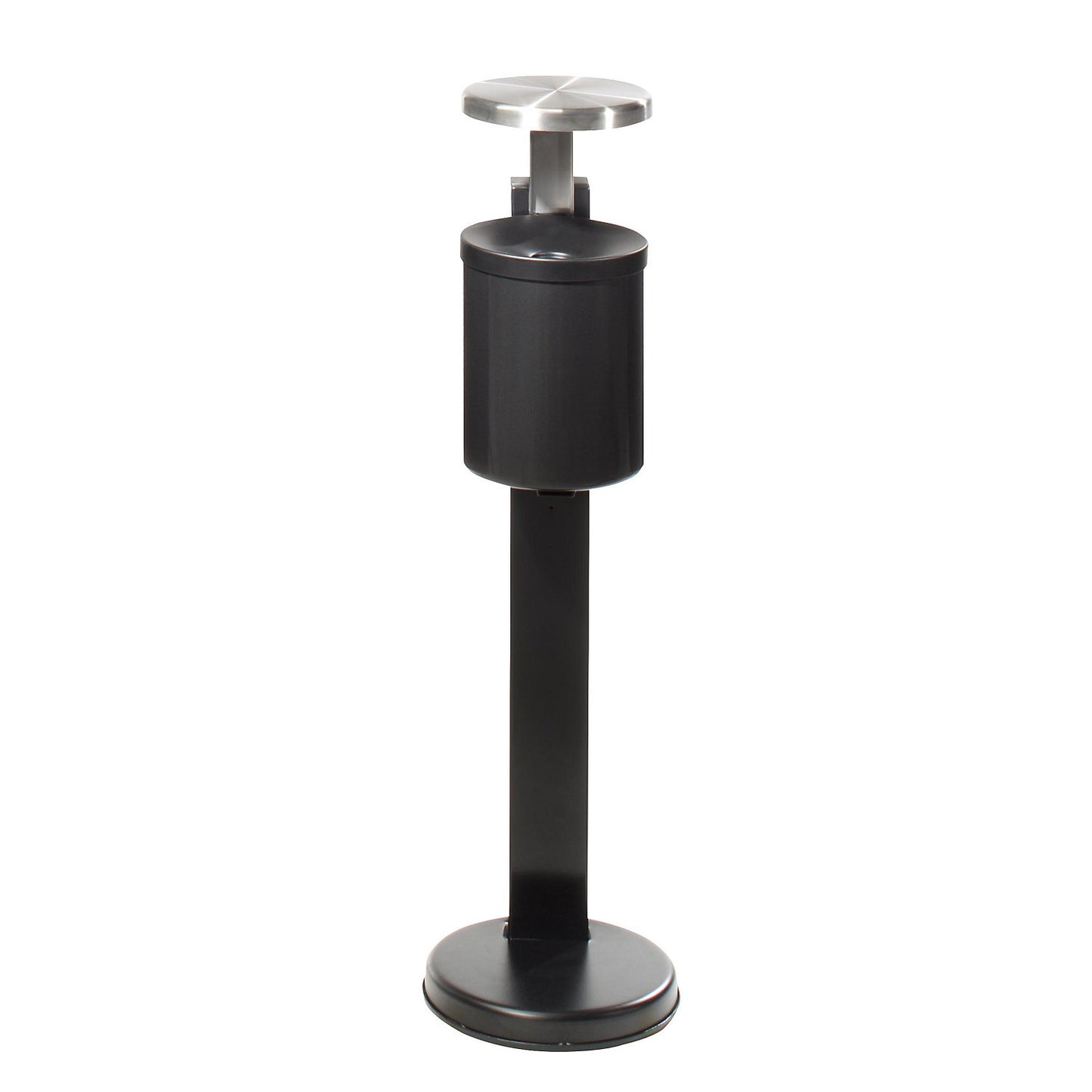 Safety pedestal ashtray with hood, capacity 6 l, graphite.