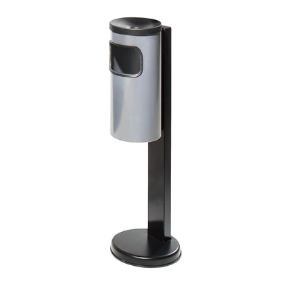 Pedestal combination ashtray, HxØ 820 x 180 mm, silver.