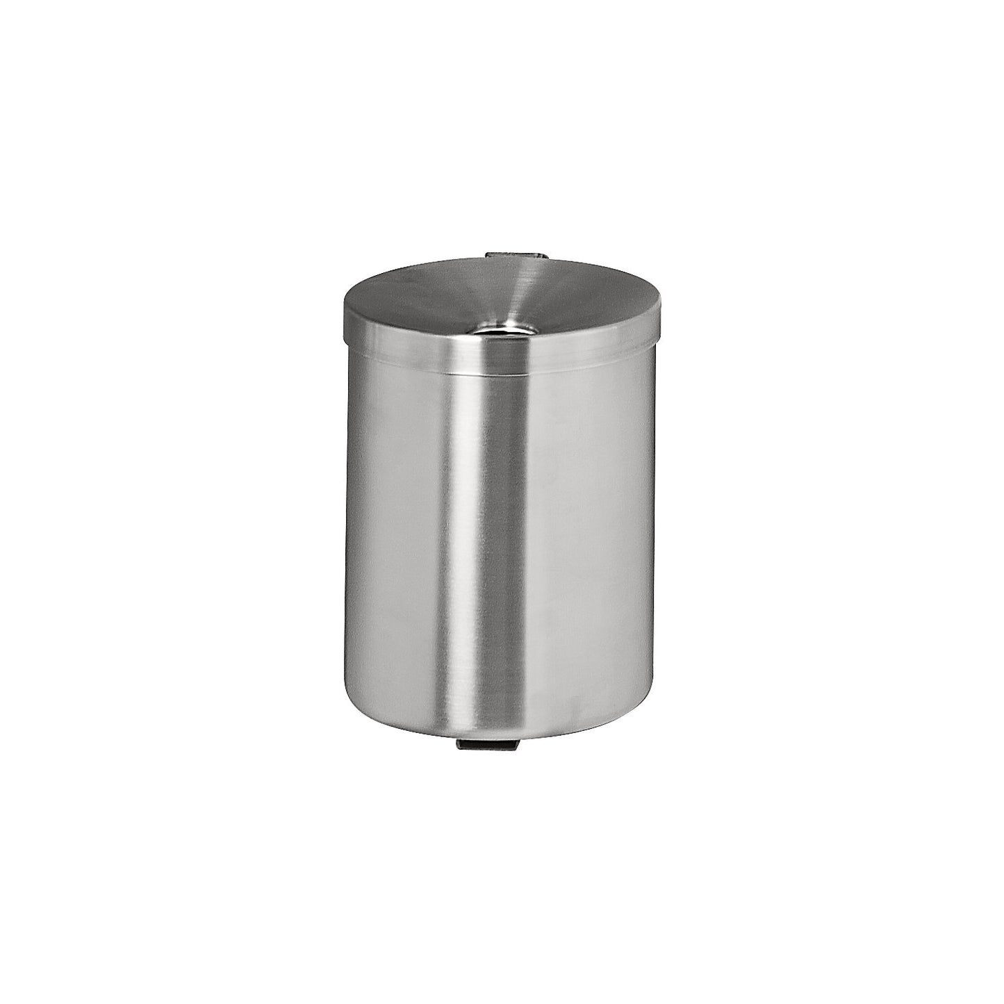 Wall ashtray, flame-extinguishing, 6 L, stainless steel, height 250 mm.