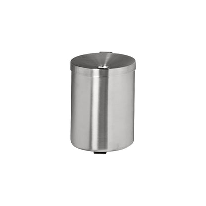 Wall ashtray, flame-extinguishing, 6 L, stainless steel, height 250 mm.