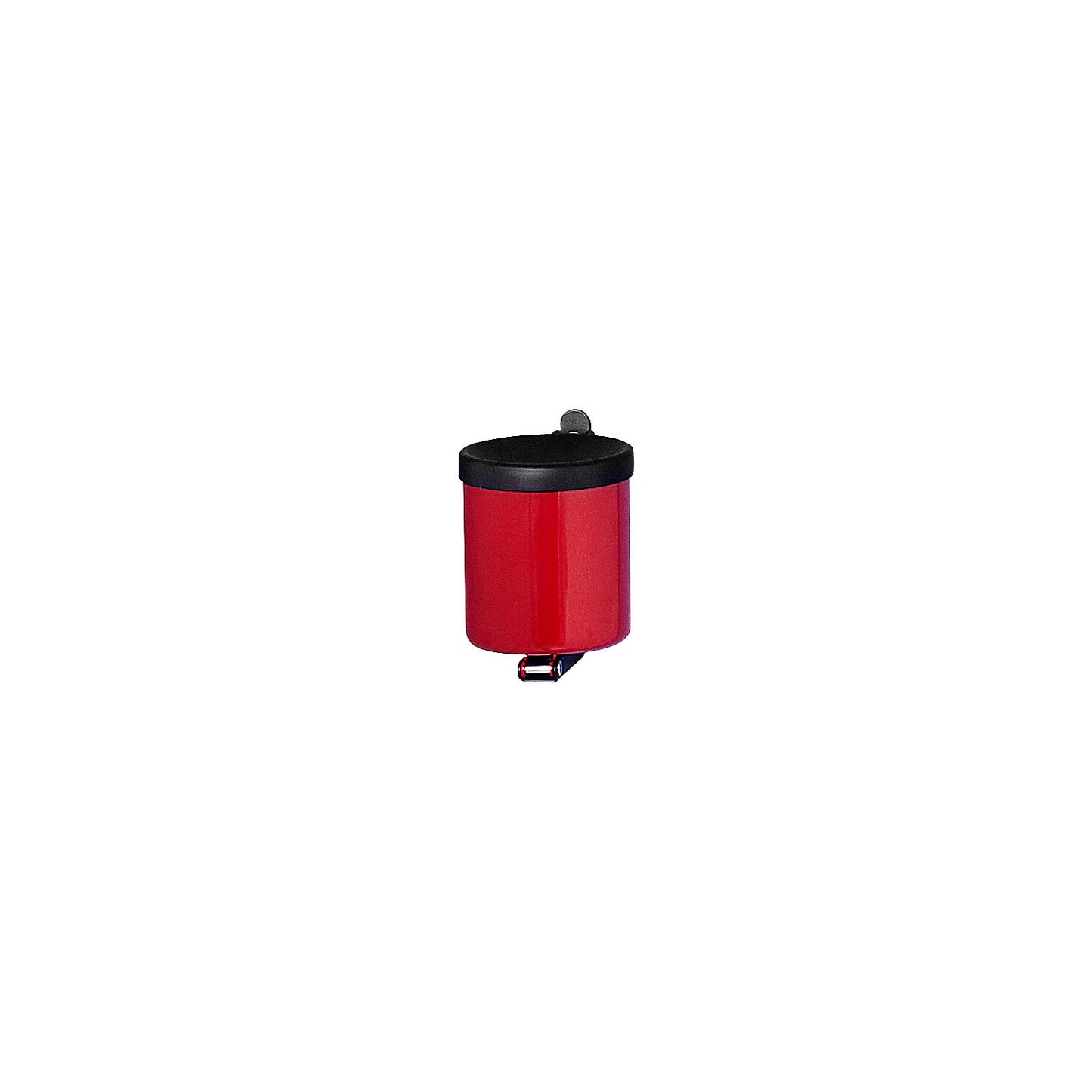 Wall ashtray, flame-extinguishing, 0.6 l, steel, red.