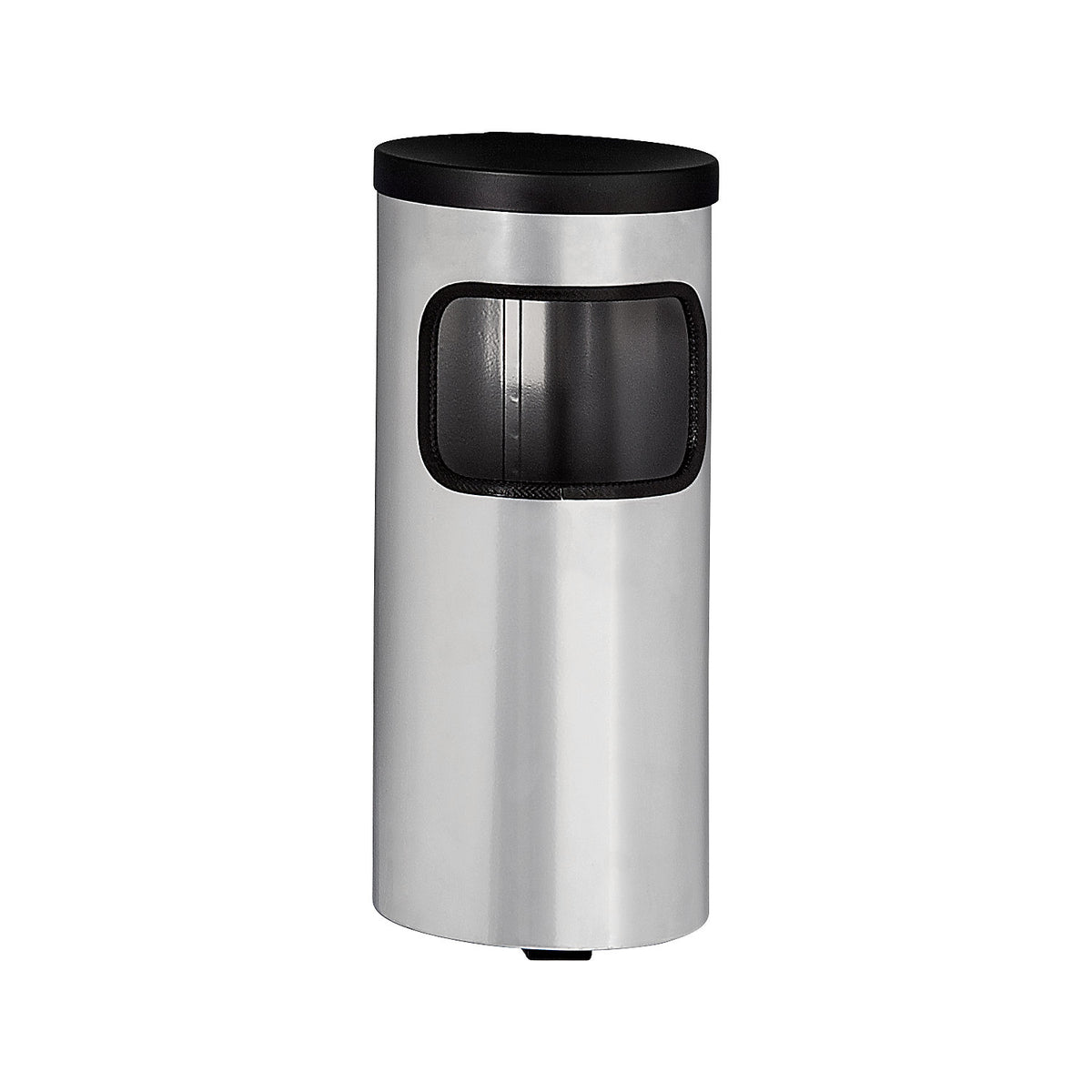 Wall-mounted litter bin with ashtray, HxØ 410 x 180 mm, sheet steel, red.