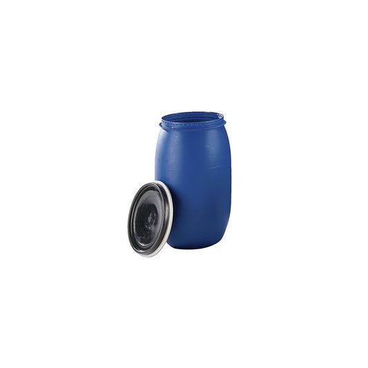 Lidded drum with UN-X hazardous goods approval, capacity 120 l, 1+ items.