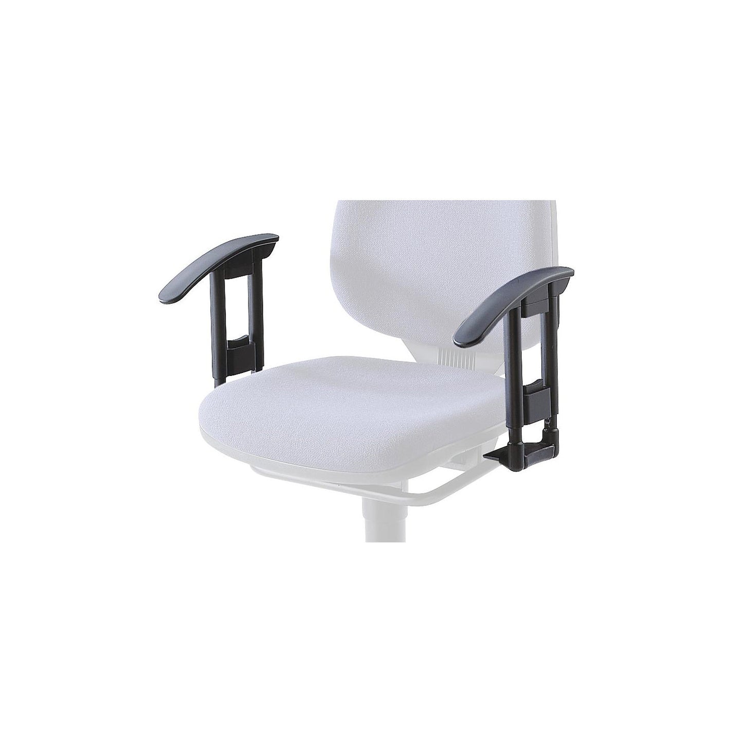 Office swivel chair arm rests, 1 pair, height adjustable, graphite black.
