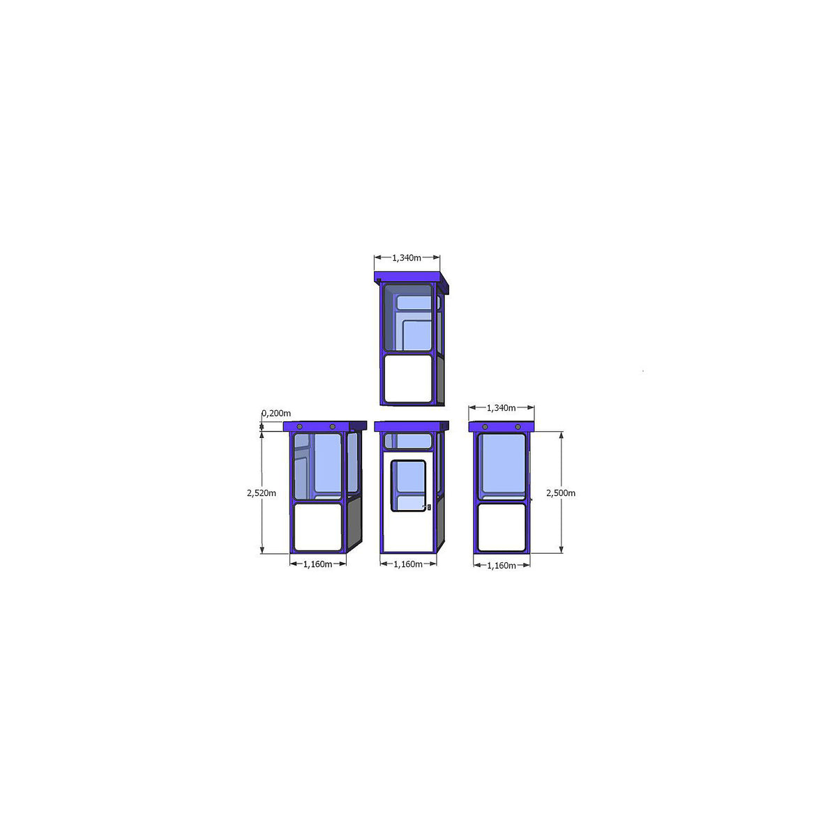 Multi-purpose building, panelling with rounded square pattern, for outdoor areas, LxW 1160 x 1160 mm.