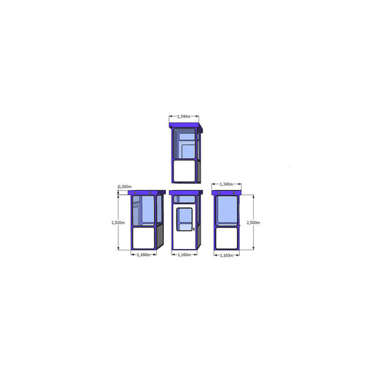 Multi-purpose building, panelling with rounded square pattern, for outdoor areas, LxW 1160 x 1160 mm.