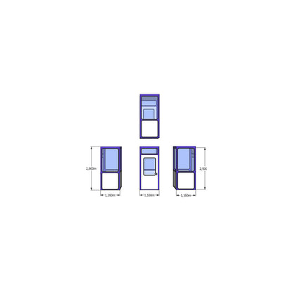Multi-purpose building, panelling with rounded square pattern, for indoor areas, LxW 1160 x 1160 mm.