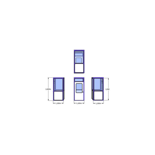 Multi-purpose building, panelling with rounded square pattern, for indoor areas, LxW 1160 x 1160 mm.
