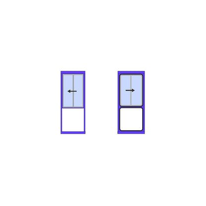 Window for multi-purpose building, sliding window, on the side, HxW 1400 x 1000 mm.