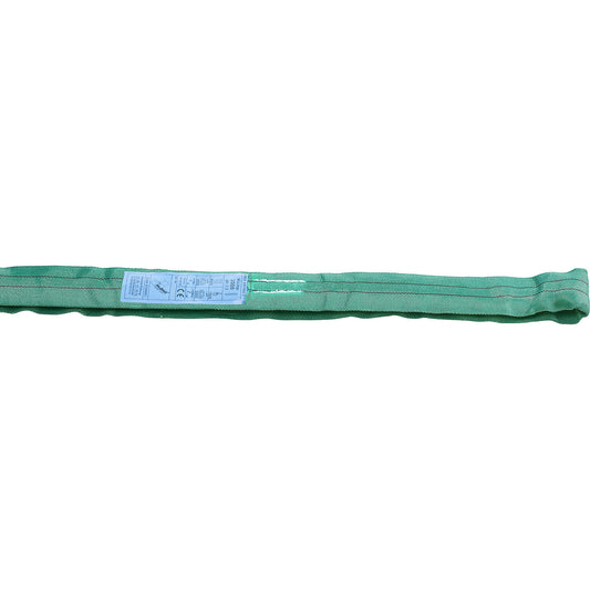 Round sling, max. load single direct 2000 kg, pack of 2, green, extended length 3000 mm.