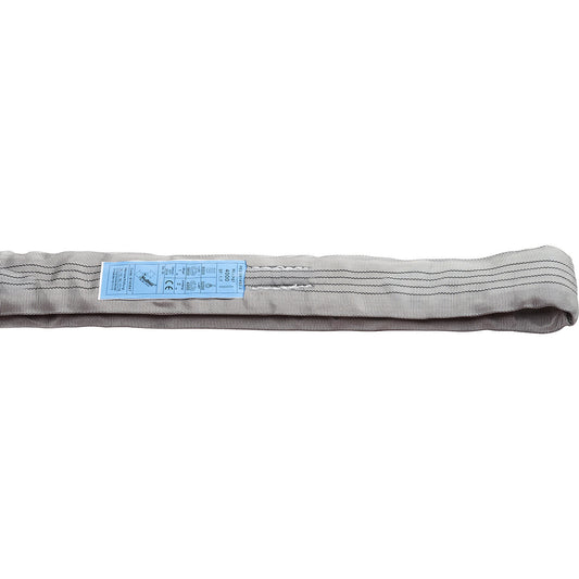 Round sling, max. load single direct 4000 kg, pack of 2, grey, extended length 2500 mm.