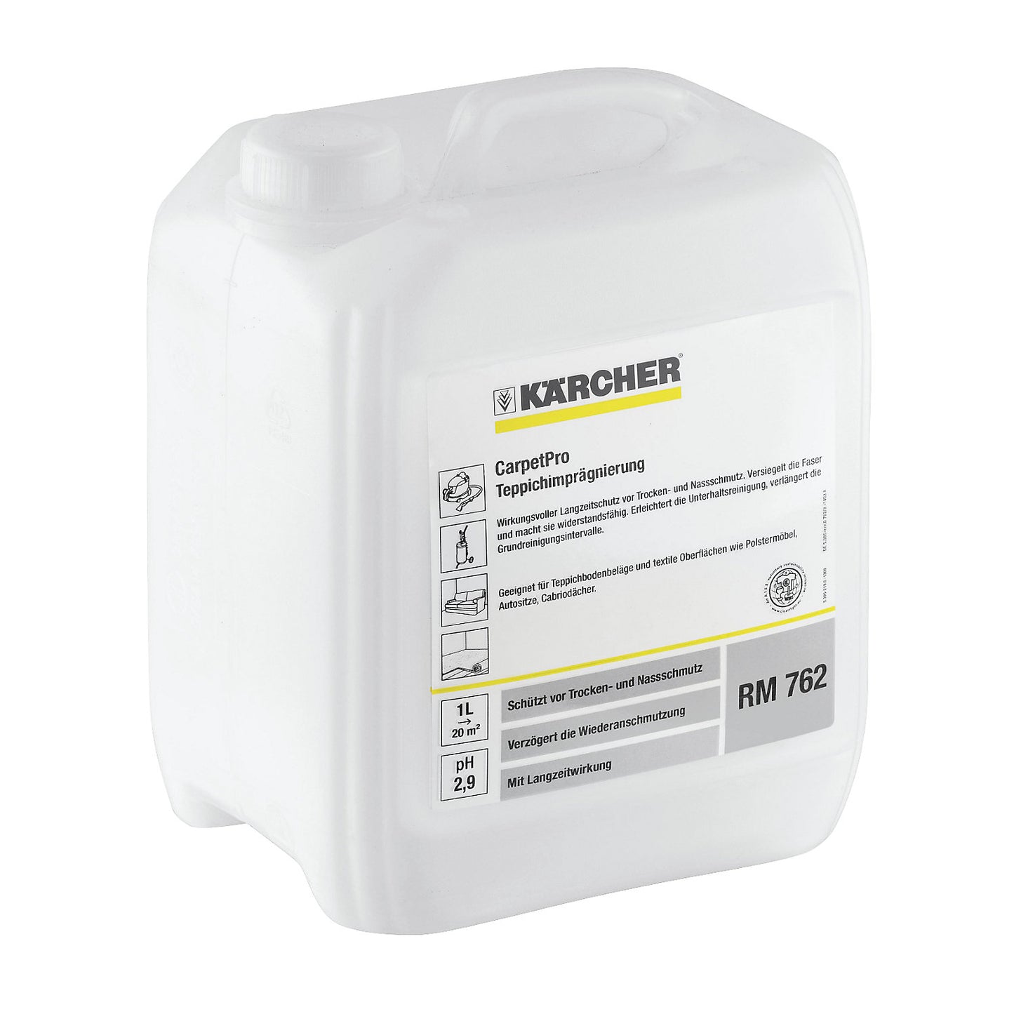 CARPETPRO RM 762 carpet impregnation, capacity 5 l, pack of 2, no phosphates.