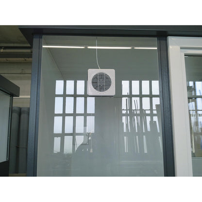 Window fan, for multi-purpose building, 150 m³/h air flow rate.
