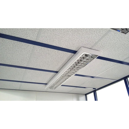 Mirror grid light, 2 x 58 W, length 1600 mm.
