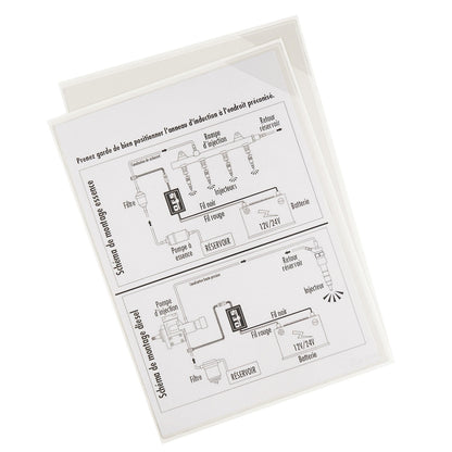 Transparent sleeve, self adhesive, A5 format, with corner clamps, pack of 5.