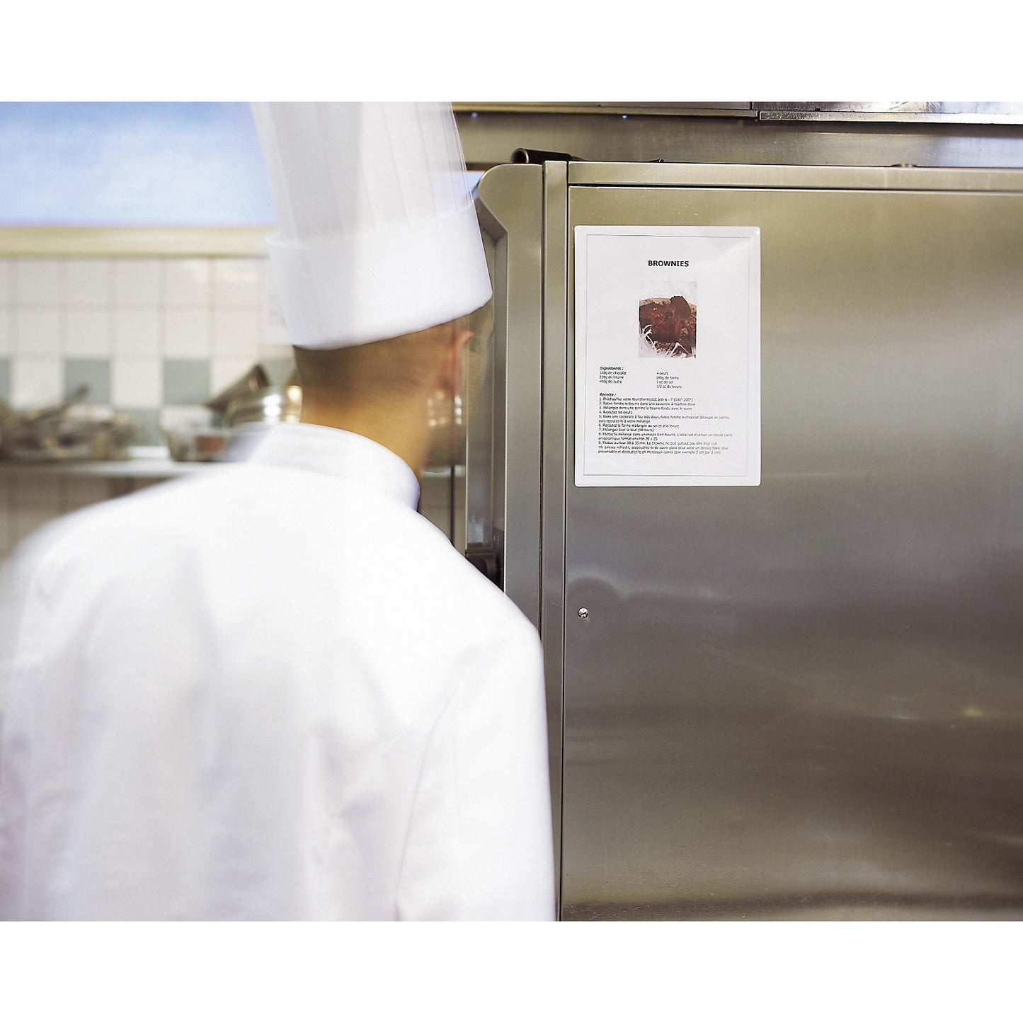 Transparent sleeve, A4 format, with fully magnetic rear, pack of 5.