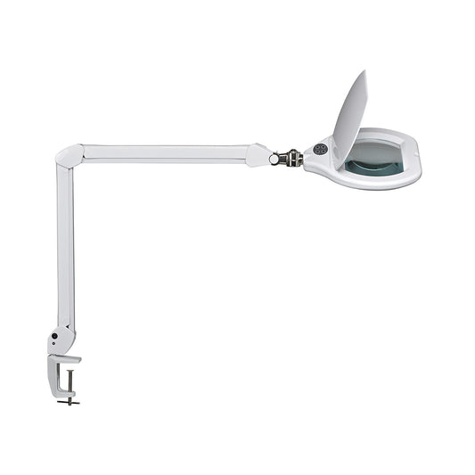 CRYSTAL LED magnifying lamp, 20000 h service life, dimmable.