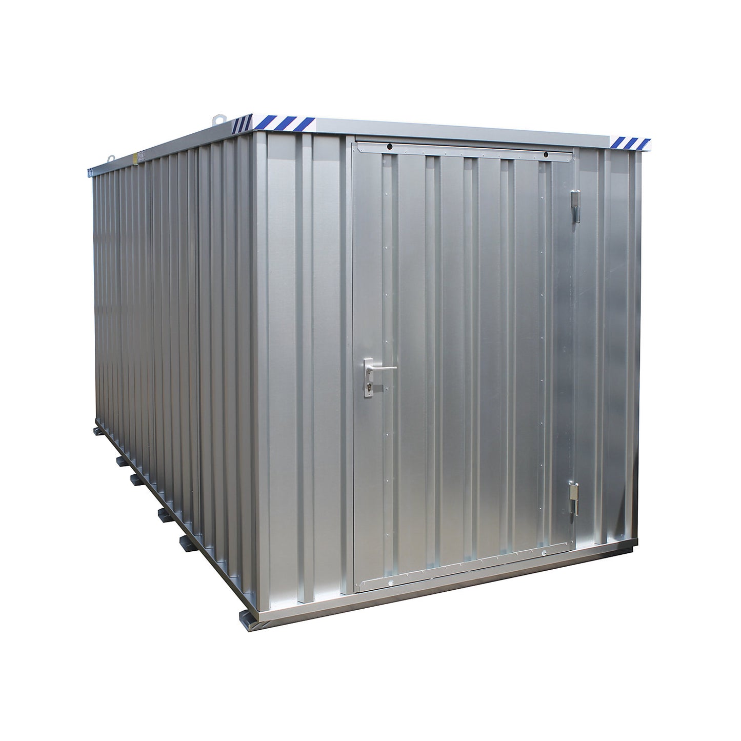 Quick build container, zinc-plated, disassembled, without wooden floor, external WxDxH 2100 x 2100 x 2100 mm.