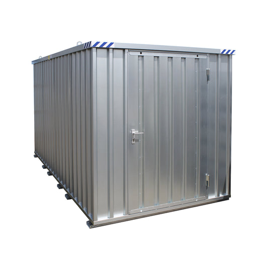 Quick build container, zinc-plated, disassembled, without wooden floor, external WxDxH 2100 x 2100 x 2100 mm.