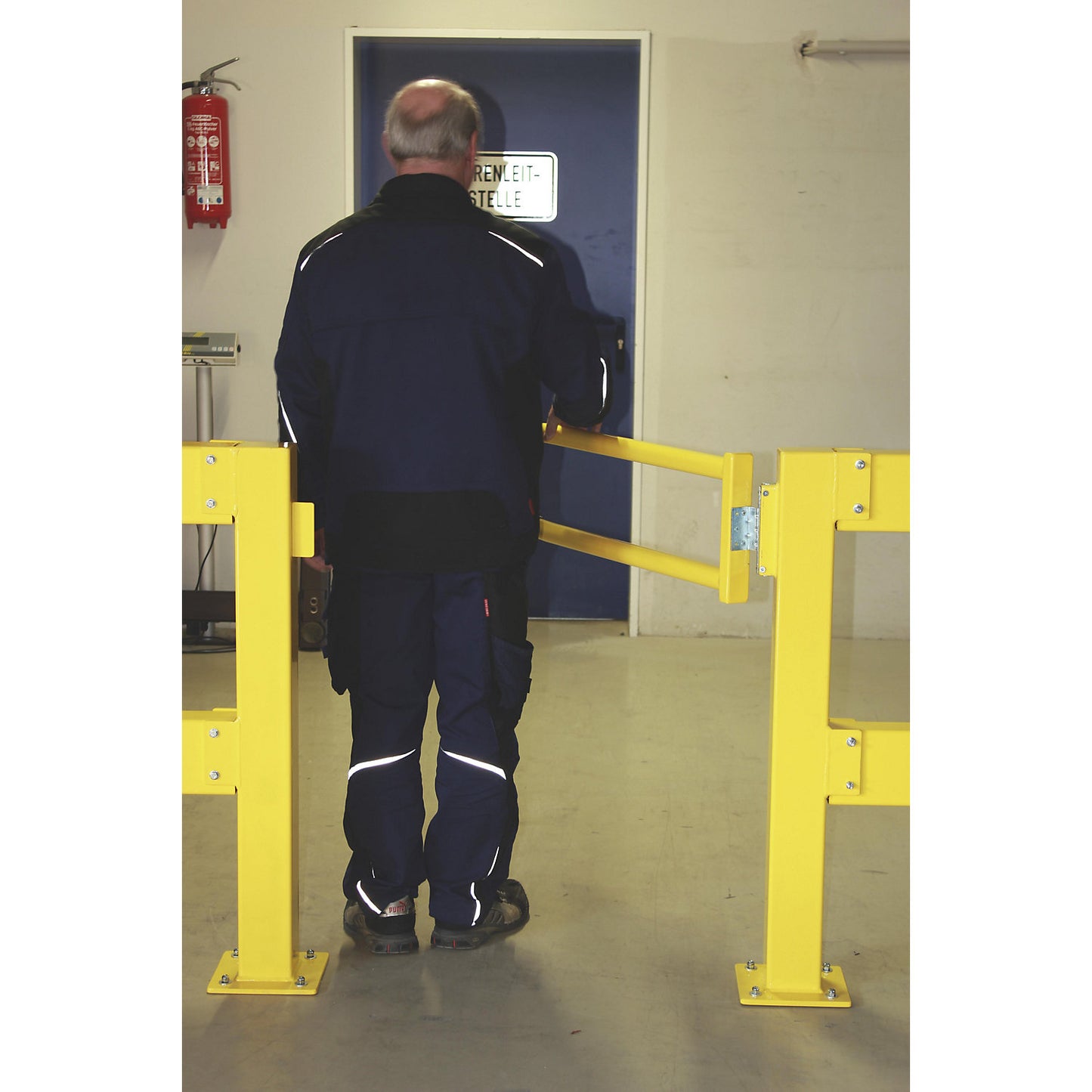 Steel security door, height 1000 mm, width 1070 mm.