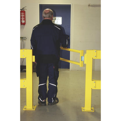 Steel security door, height 1000 mm, width 1070 mm.
