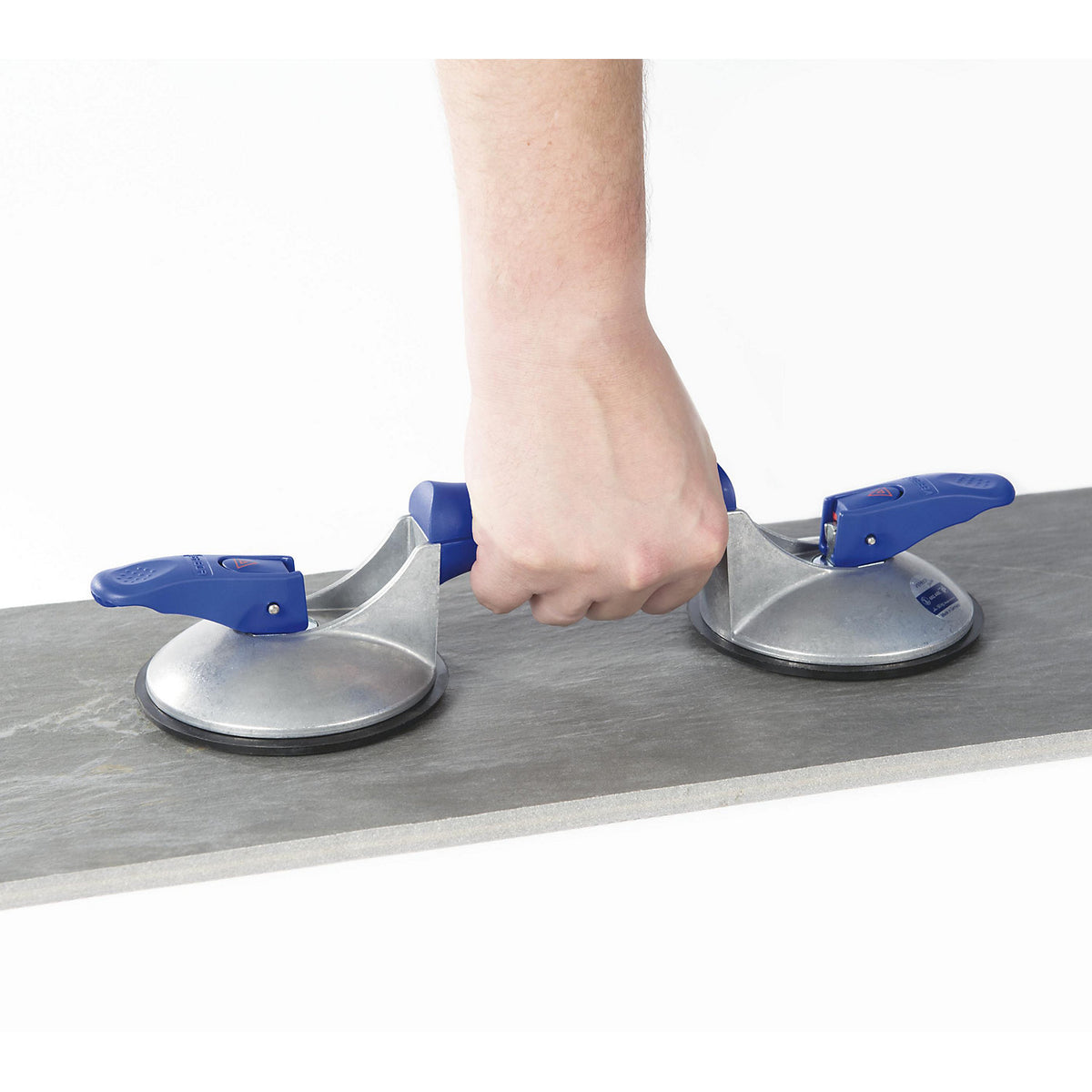 VERIBOR® suction lifter, 2 head aluminium body, max. load 50 kg, disc Ø 120 mm.