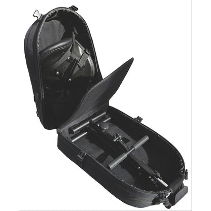 Anti-fatigue stool with rucksack, with floor glides, can be completely disassembled.